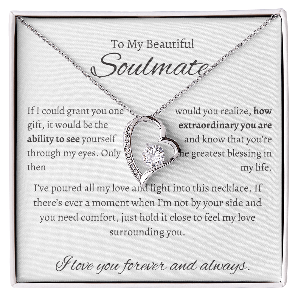 To My Beautiful Soulmate| If I Could Grant You One Wish|Forever Love Necklace