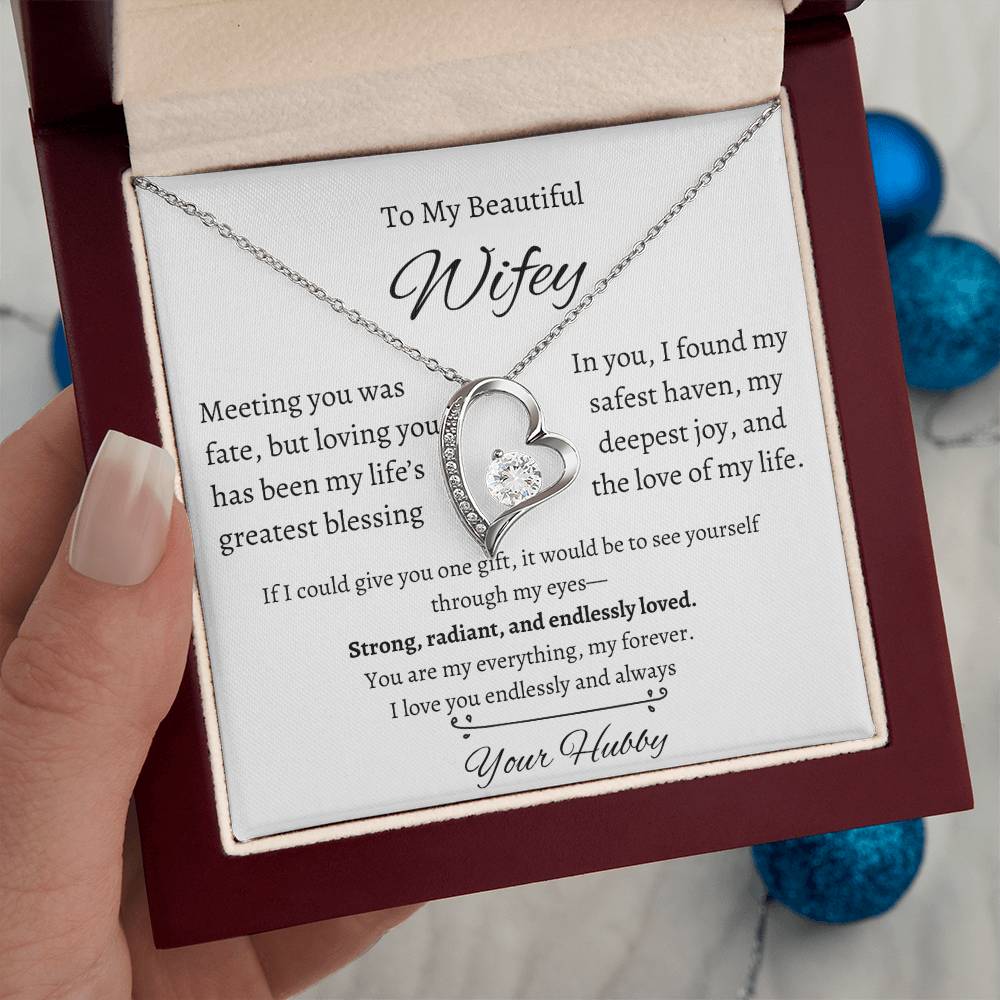 Wifey Heart Necklace| Meeting You Was Fate | W