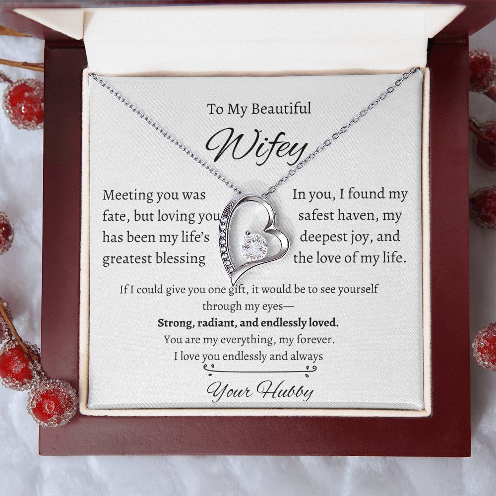 Wifey Heart Necklace| Meeting You Was Fate | W