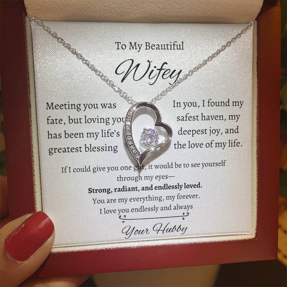 Wifey Heart Necklace| Meeting You Was Fate | W