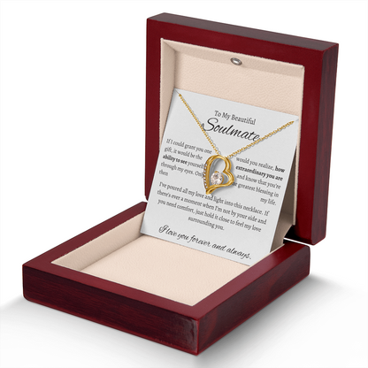 To My Beautiful Soulmate| If I Could Grant You One Wish|Forever Love Necklace