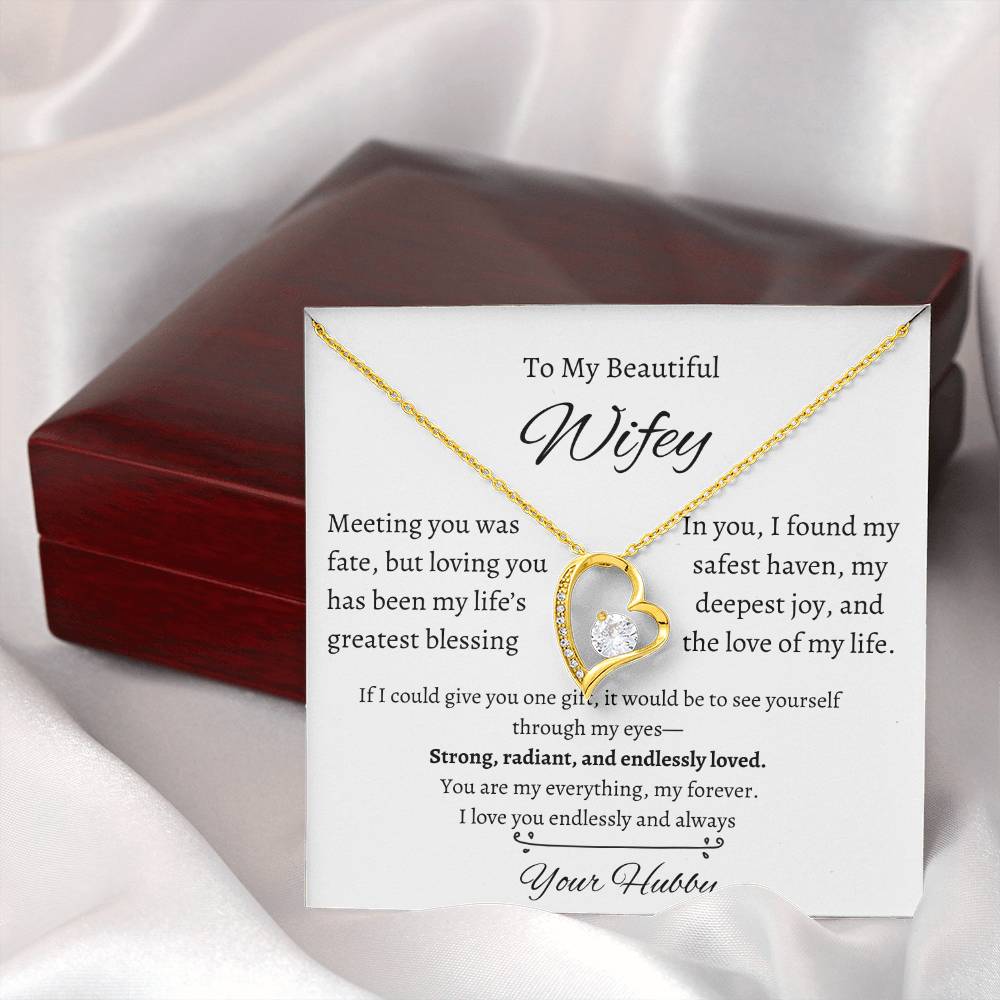 Wifey Heart Necklace| Meeting You Was Fate | W