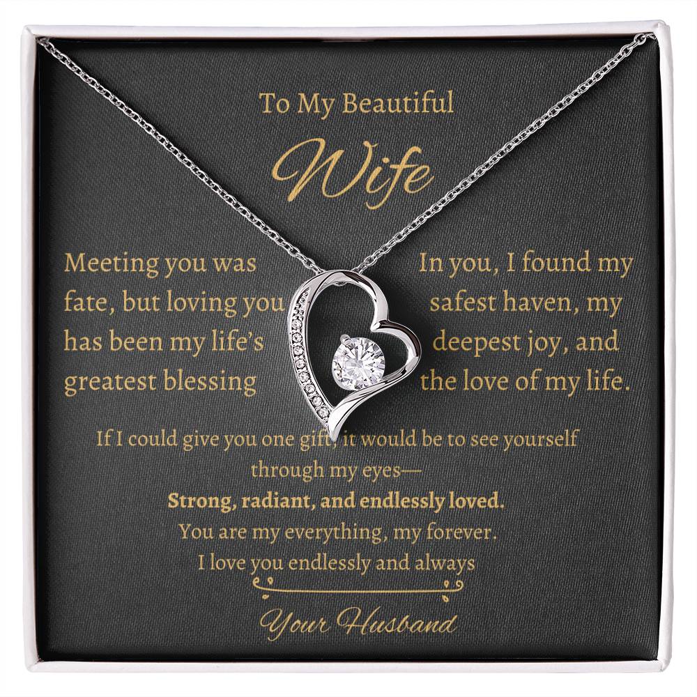 Wife Heart Necklace| Meeting You Was Fate | B