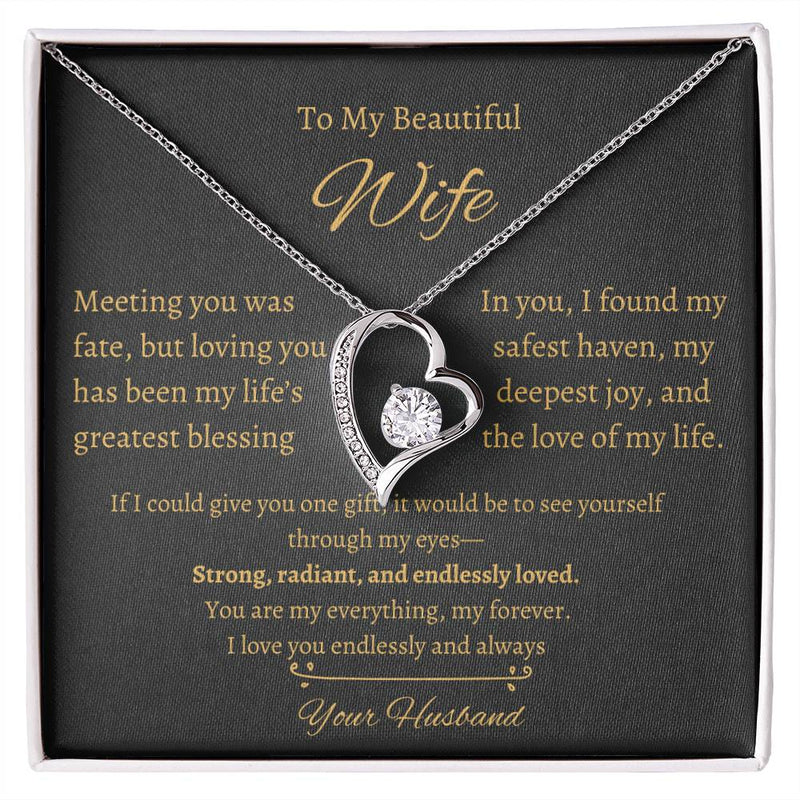 Wife Heart Necklace| Meeting You Was Fate | B