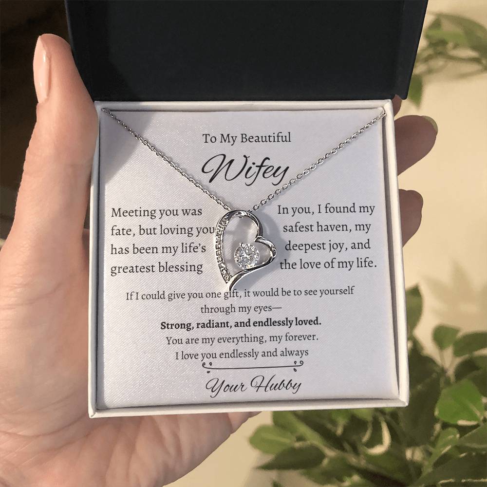 Wifey Heart Necklace| Meeting You Was Fate | W