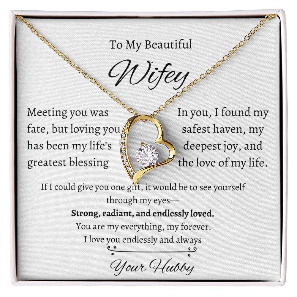 Wifey Heart Necklace| Meeting You Was Fate | W