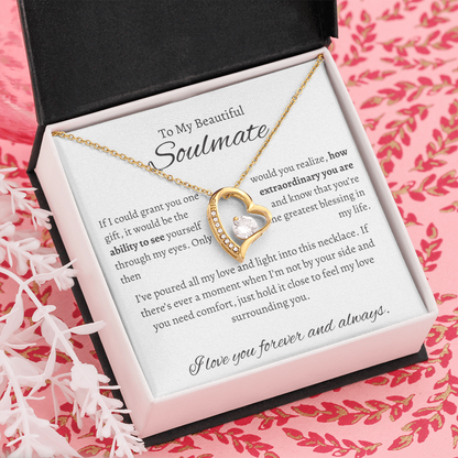 To My Beautiful Soulmate| If I Could Grant You One Wish|Forever Love Necklace